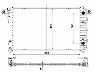 Radiators, Motora dzesēšanas sistēma NRF 50248 1