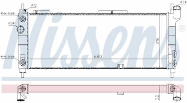 Radiators, Motora dzesēšanas sistēma NISSENS 632921 5