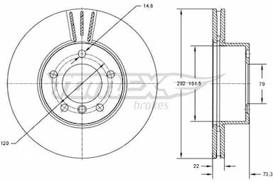 Bremžu diski TOMEX Brakes TX 72-95 1