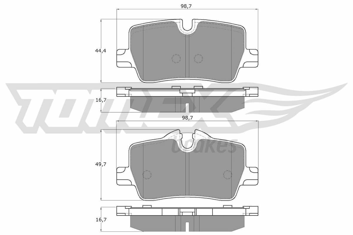 Bremžu uzliku kompl., Disku bremzes TOMEX Brakes TX 19-85 1