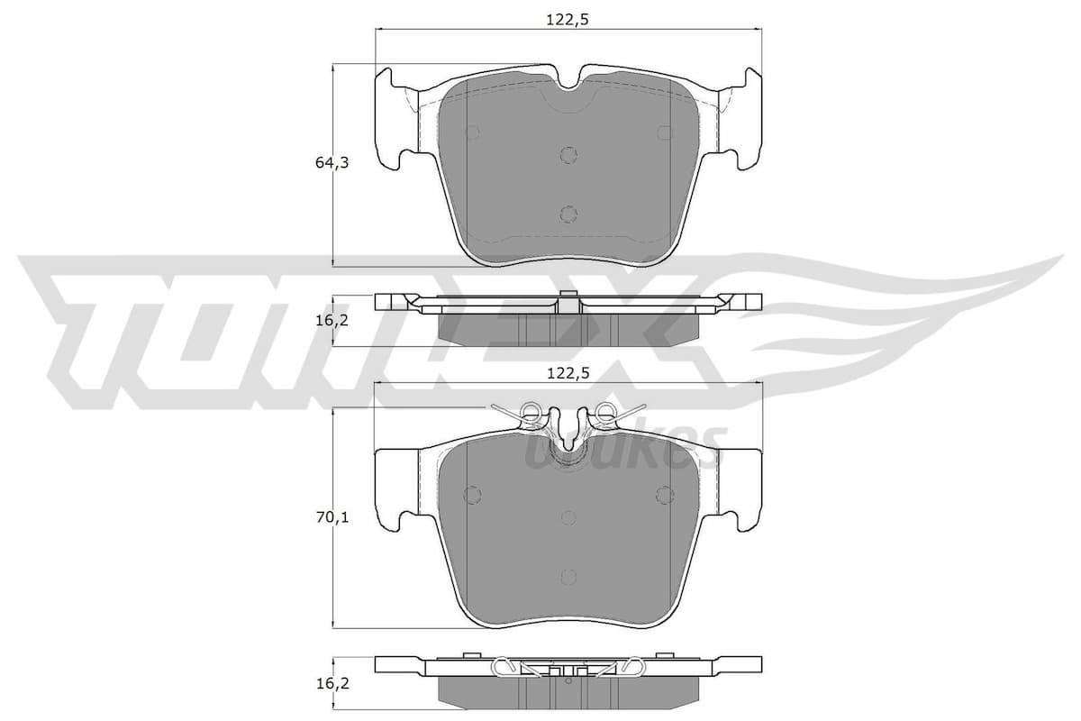 Bremžu uzliku kompl., Disku bremzes TOMEX Brakes TX 18-54 1