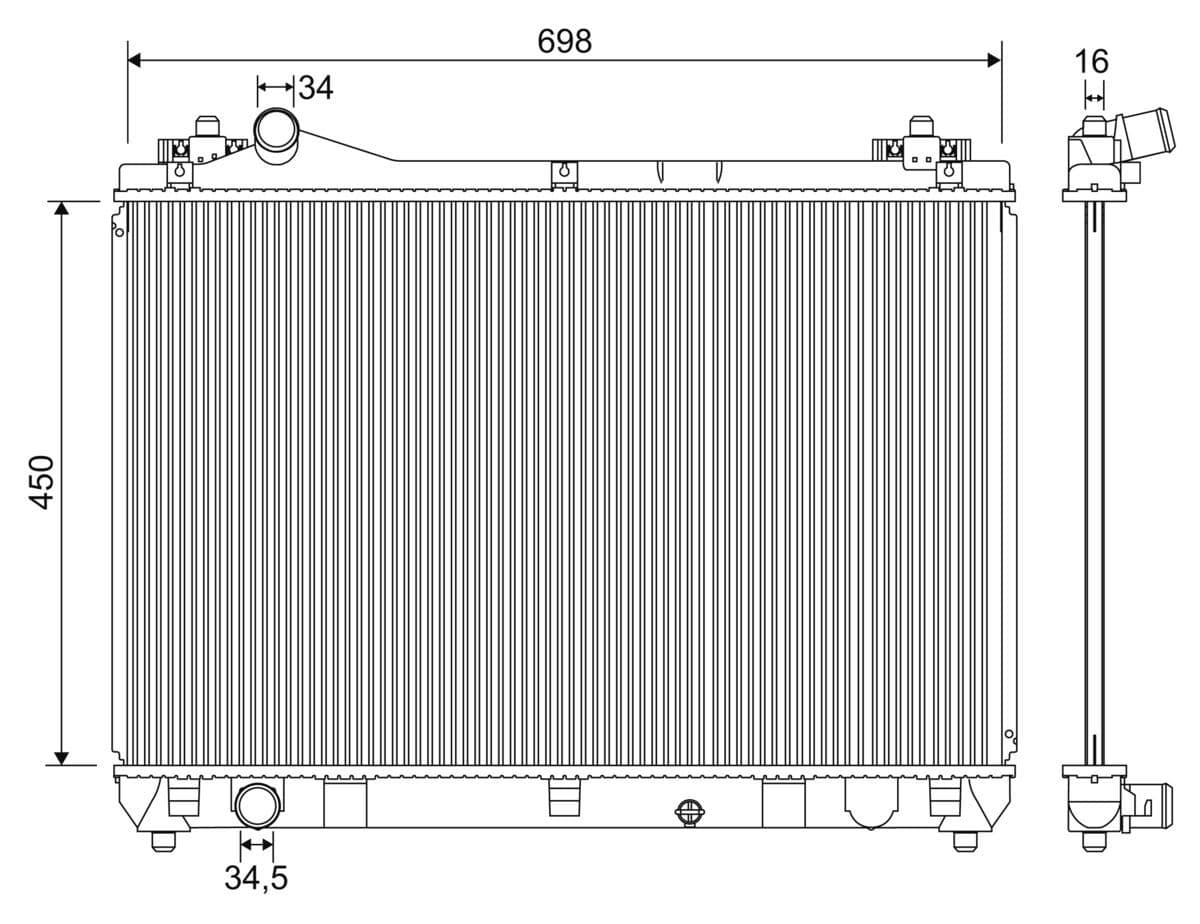 Radiators, Motora dzesēšanas sistēma VALEO 701243 1