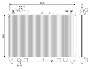 Radiators, Motora dzesēšanas sistēma VALEO 701243 1