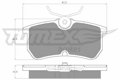 Bremžu uzliku kompl., Disku bremzes TOMEX Brakes TX 12-18 1