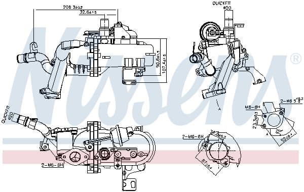 Radiators, Izplūdes gāzu recirkulācija NISSENS 989285 1