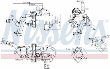 Radiators, Izplūdes gāzu recirkulācija NISSENS 989285 1