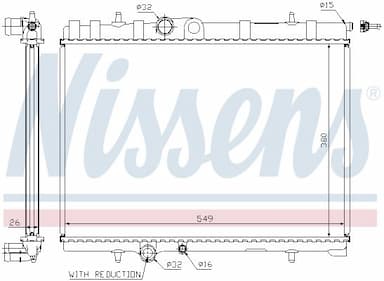 Radiators, Motora dzesēšanas sistēma NISSENS 63744A 6