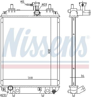 Radiators, Motora dzesēšanas sistēma NISSENS 617549 5