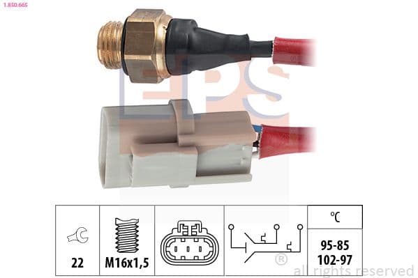 Termoslēdzis, Radiatora ventilators EPS 1.850.665 1