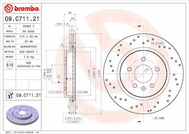 Bremžu diski BREMBO 09.C711.21 1