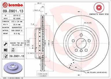 Bremžu diski BREMBO 09.D901.13 1