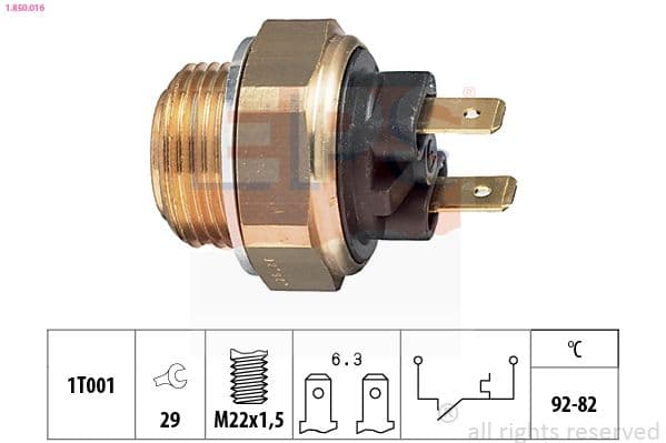 Termoslēdzis, Radiatora ventilators EPS 1.850.016 1