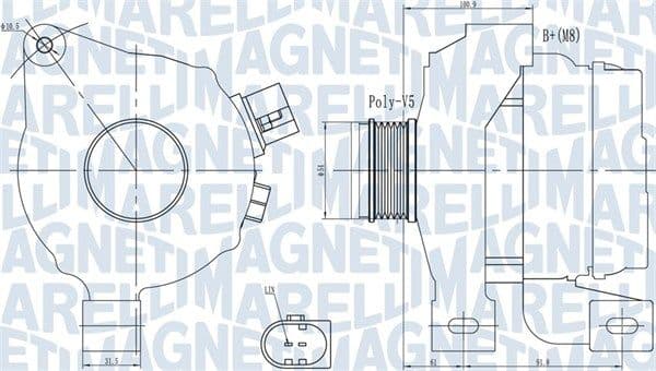 Ģenerators MAGNETI MARELLI 063732001010 1