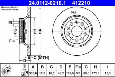 Bremžu diski ATE 24.0112-0210.1 1