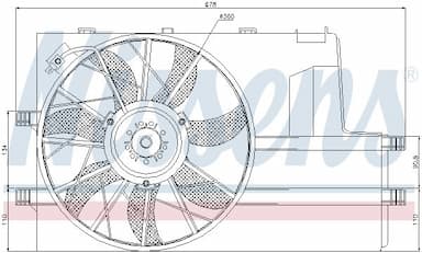 Ventilators, Motora dzesēšanas sistēma NISSENS 85604 6