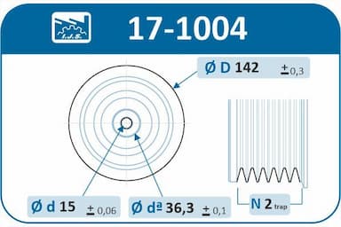 Piedziņas skriemelis, Kloķvārpsta IJS GROUP 17-1004 2