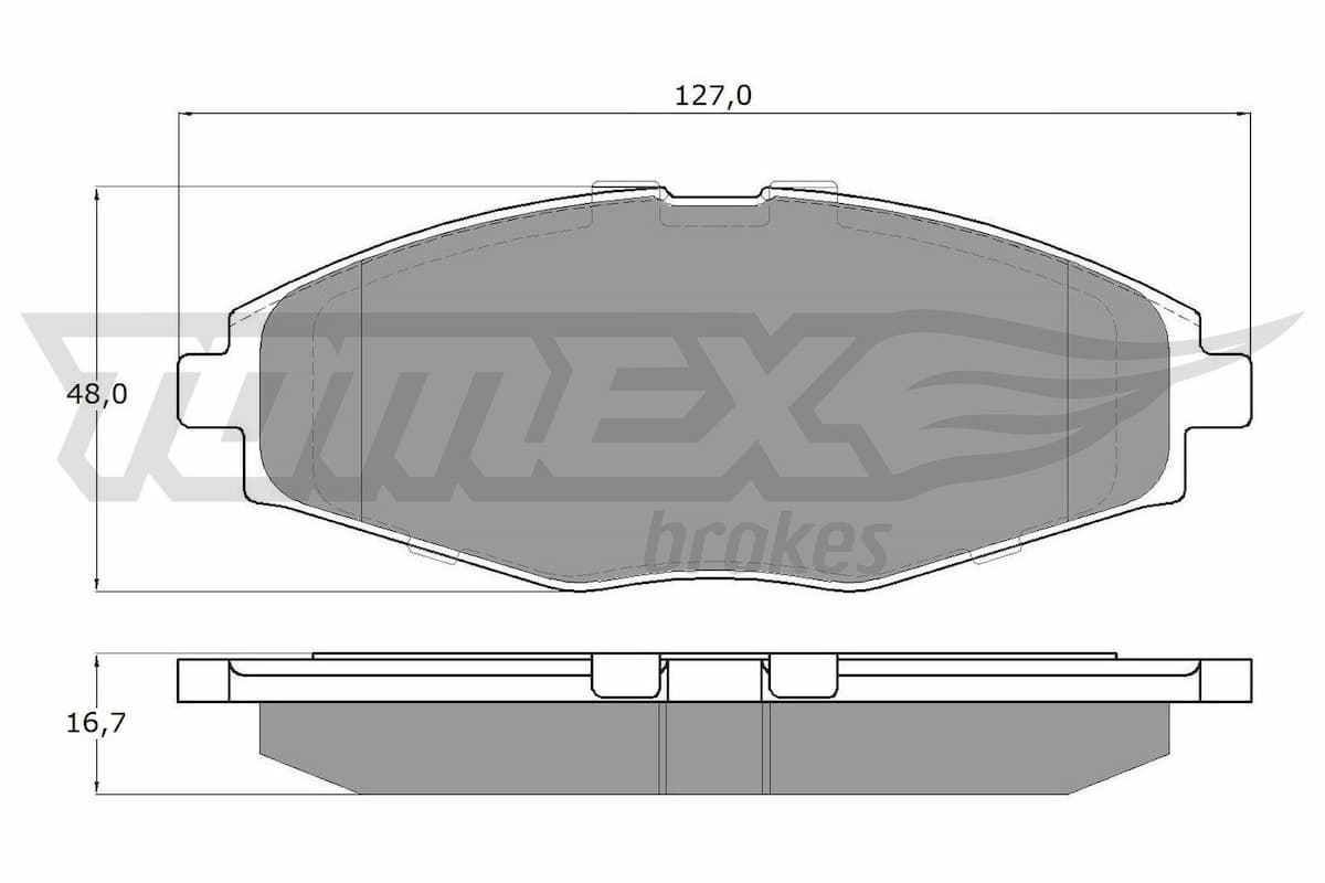 Bremžu uzliku kompl., Disku bremzes TOMEX Brakes TX 10-80 1