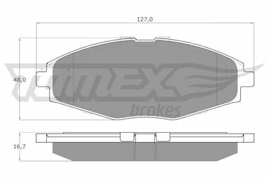 Bremžu uzliku kompl., Disku bremzes TOMEX Brakes TX 10-80 1