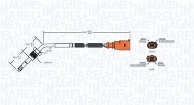 Devējs, Izplūdes gāzu temperatūra MAGNETI MARELLI 172000073010 2