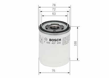 Eļļas filtrs BOSCH F 026 407 245 5