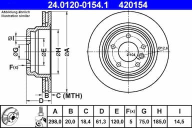 Bremžu diski ATE 24.0120-0154.1 1