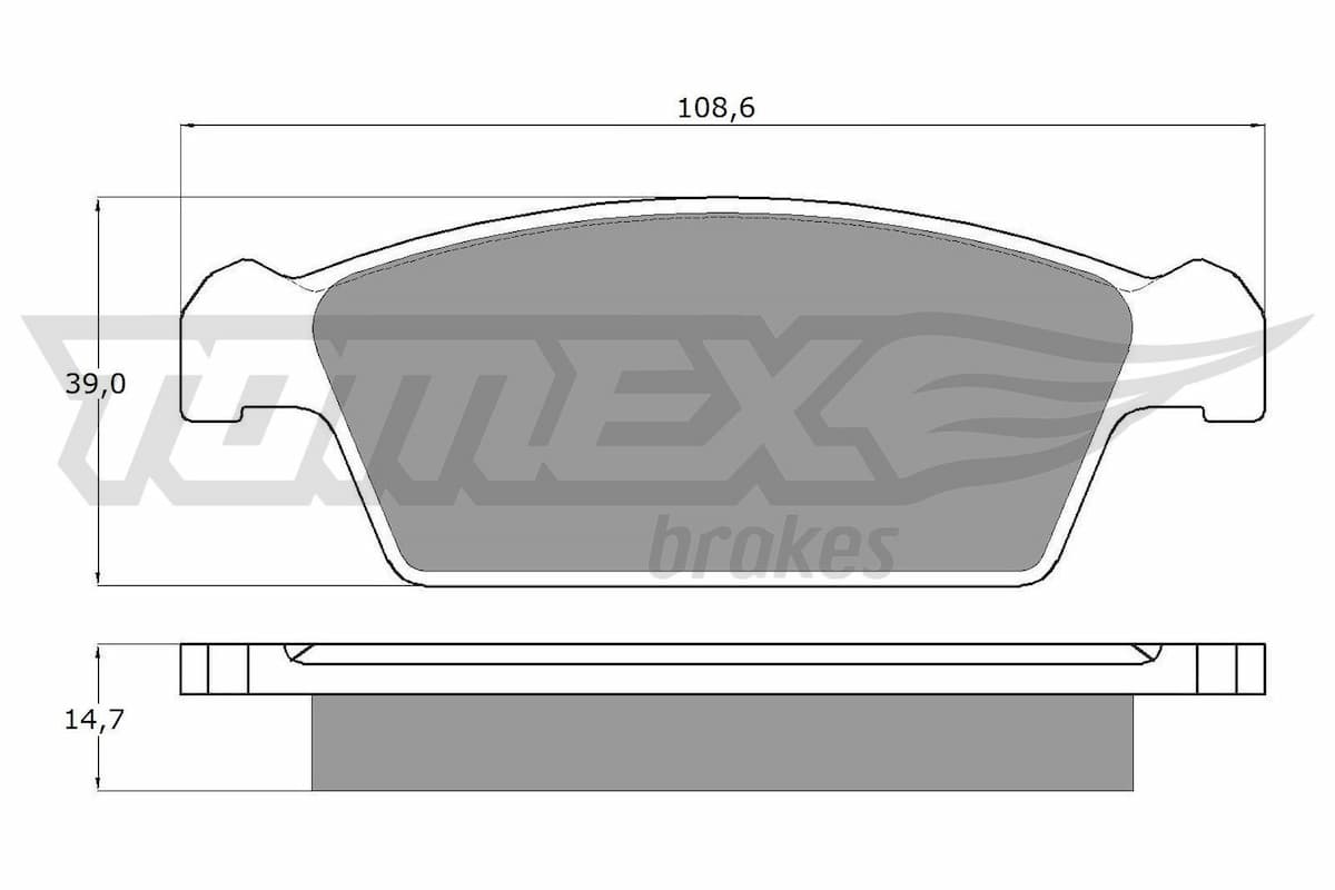 Bremžu uzliku kompl., Disku bremzes TOMEX Brakes TX 10-75 1