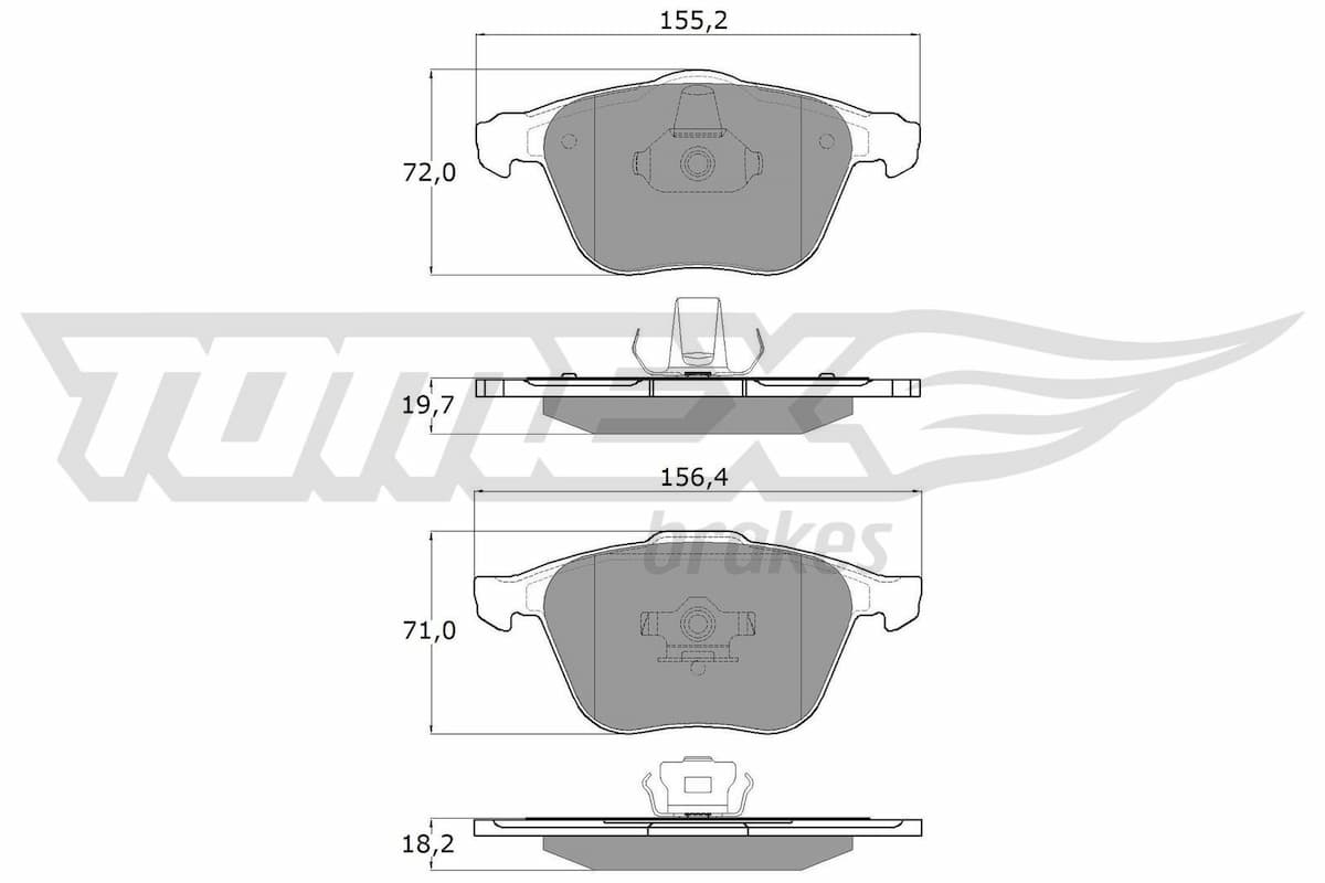 Bremžu uzliku kompl., Disku bremzes TOMEX Brakes TX 17-74 1