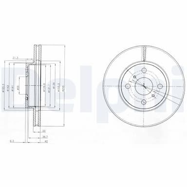 Bremžu diski DELPHI BG4053 1