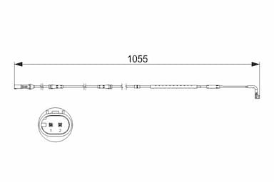 Indikators, Bremžu uzliku nodilums BOSCH 1 987 473 506 1