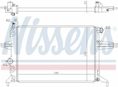 Radiators, Motora dzesēšanas sistēma NISSENS 63005A 5