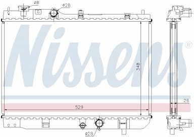 Radiators, Motora dzesēšanas sistēma NISSENS 62431A 6