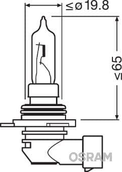 Kvēlspuldze ams-OSRAM 9011 3