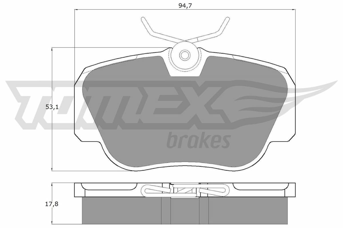 Bremžu uzliku kompl., Disku bremzes TOMEX Brakes TX 10-38 1