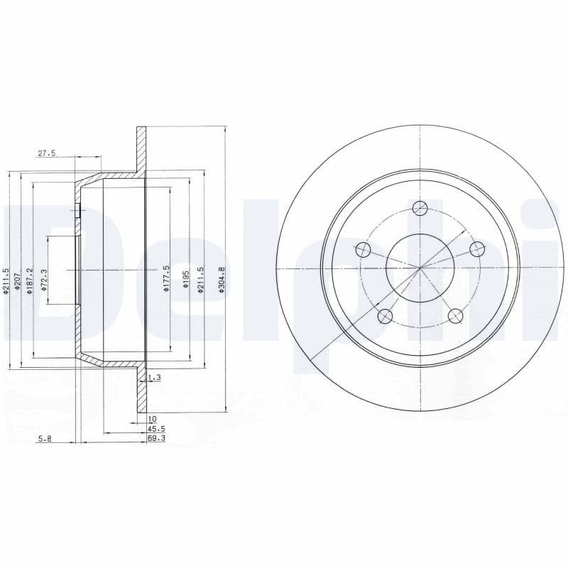 Bremžu diski DELPHI BG3660 1