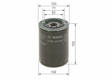 Eļļas filtrs BOSCH 0 986 452 063 5