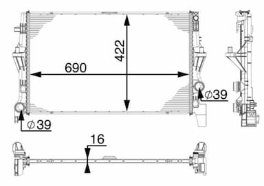 Radiators, Motora dzesēšanas sistēma MAHLE CR 902 000P 2