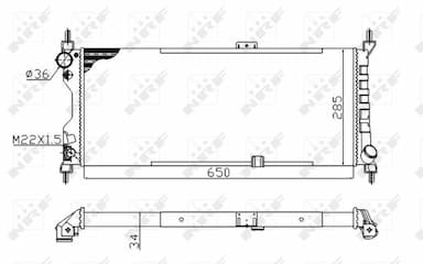 Radiators, Motora dzesēšanas sistēma NRF 507522A 5