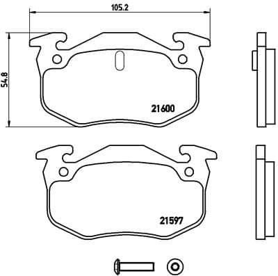 Bremžu uzliku kompl., Disku bremzes BREMBO P 68 018 1