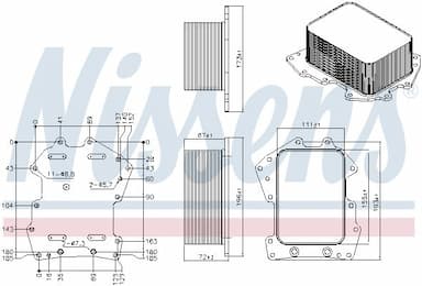 Eļļas radiators, Motoreļļa NISSENS 91279 6