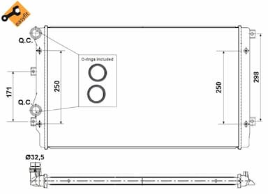 Radiators, Motora dzesēšanas sistēma NRF 53406 5