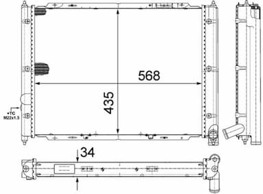 Radiators, Motora dzesēšanas sistēma MAHLE CR 361 000S 2