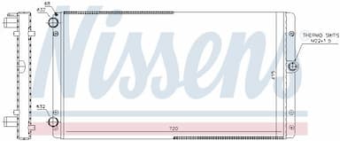 Radiators, Motora dzesēšanas sistēma NISSENS 65301 5