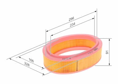 Gaisa filtrs BOSCH 1 457 433 311 5