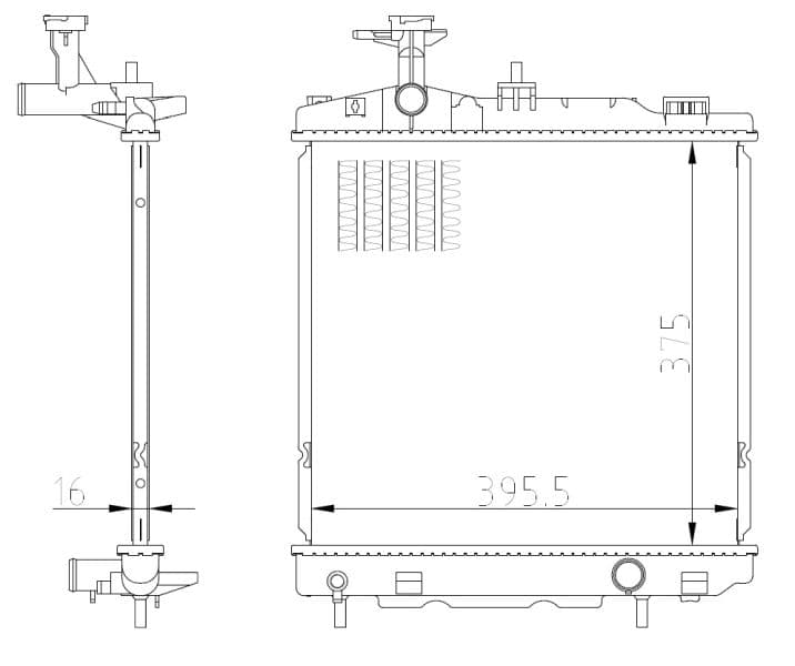 Radiators, Motora dzesēšanas sistēma NRF 550022 1