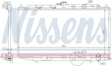 Radiators, Motora dzesēšanas sistēma NISSENS 62276 5