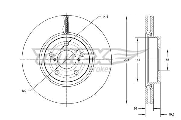 Bremžu diski TOMEX Brakes TX 73-25 1