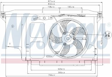 Ventilators, Motora dzesēšanas sistēma NISSENS 85007 6