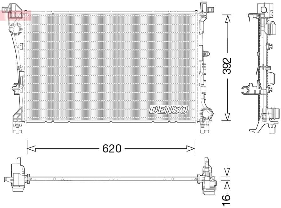 Radiators, Motora dzesēšanas sistēma DENSO DRM09046 1