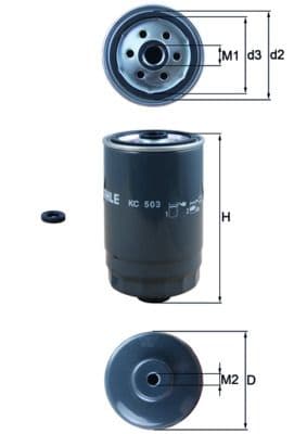 Degvielas filtrs KNECHT KC 503D 1