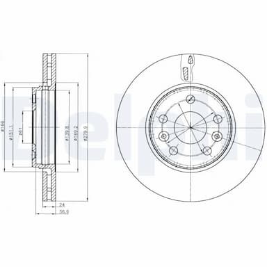 Bremžu diski DELPHI BG4317C 1